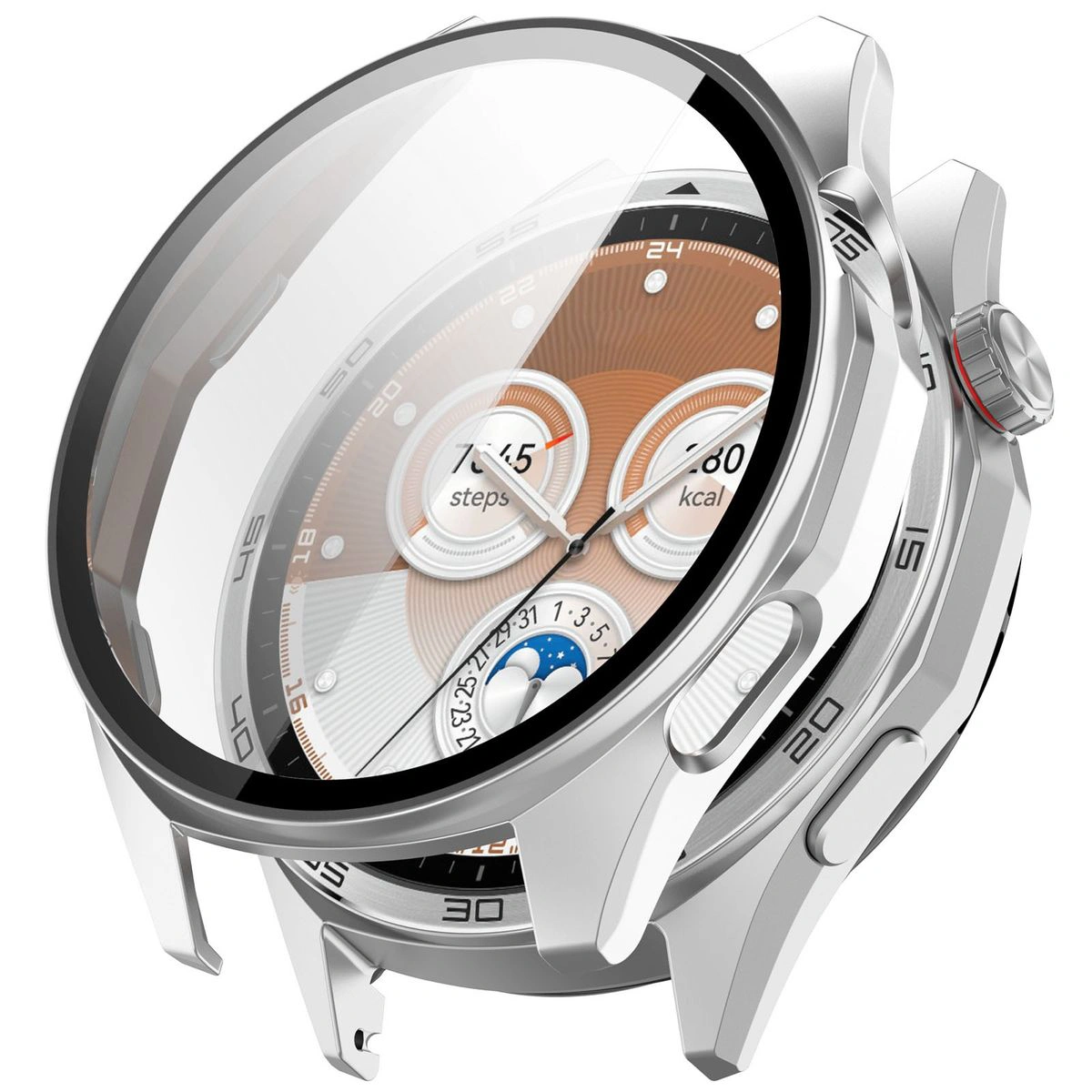 Visualization of applying the Bizon Case+Glass Watch to Huawei Watch GT6 46 mm