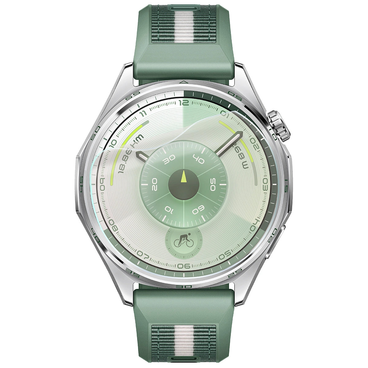 Smartwatch z nałożoną folią ochronną Bizon Glass Watch Film Sun do Huawei Watch GT6 46 mm