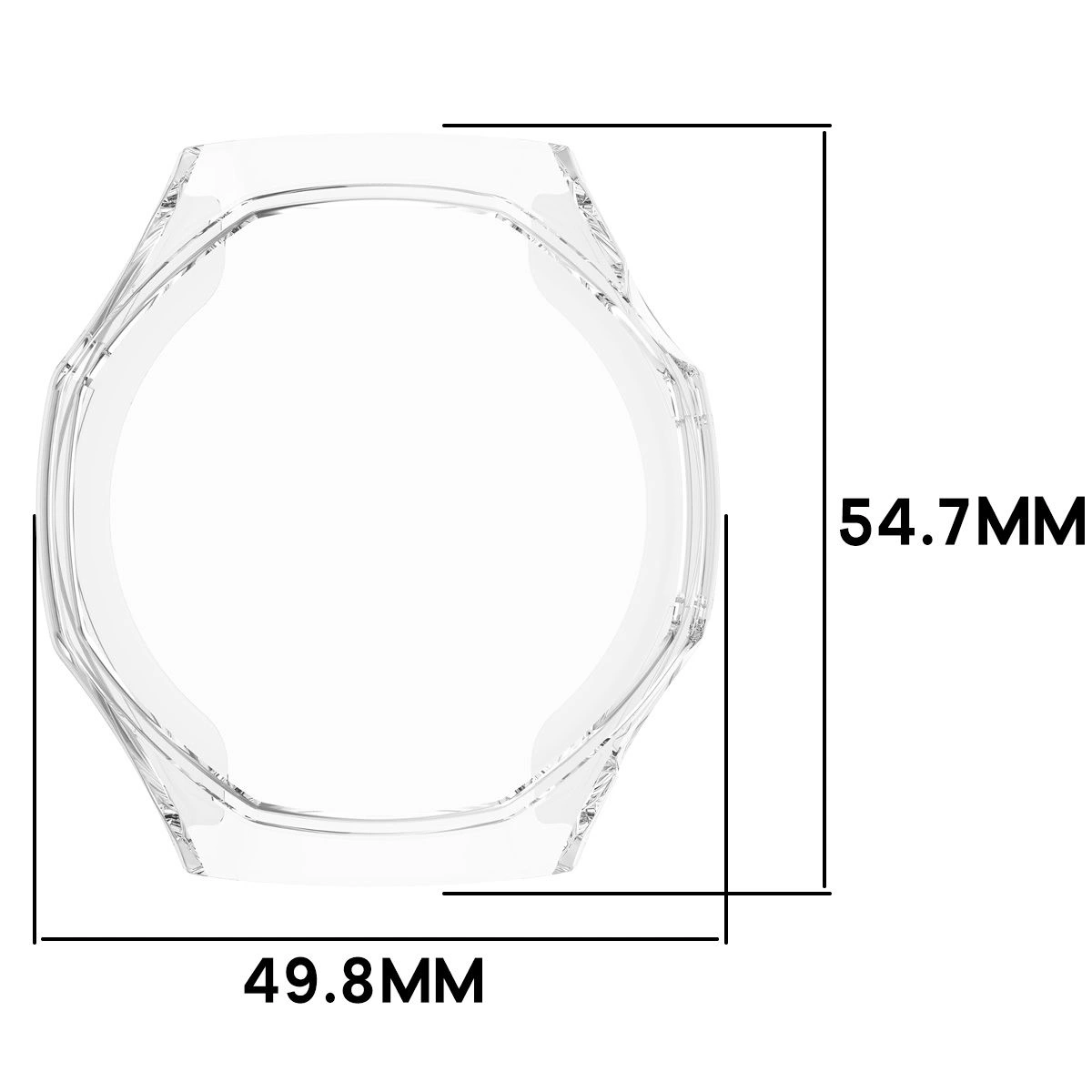 Dimensions of the Bizon Case+Glass Watch for Huawei Watch GT6 Pro 46 mm