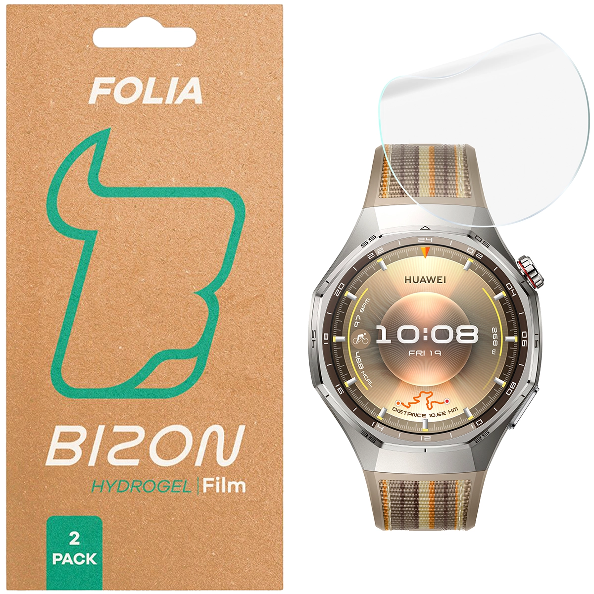 Folia hydrożelowa Bizon Glass Watch Hydrogel Duo dla Huawei Watch GT6 Pro 46 mm!