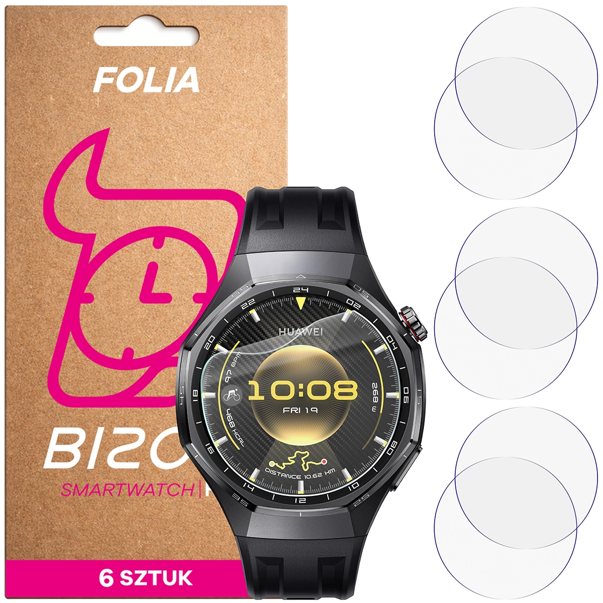 Folia hydrożelowa Bizon Watch Film HydroFlex dla Huawei Watch GT6 Pro 46 mm