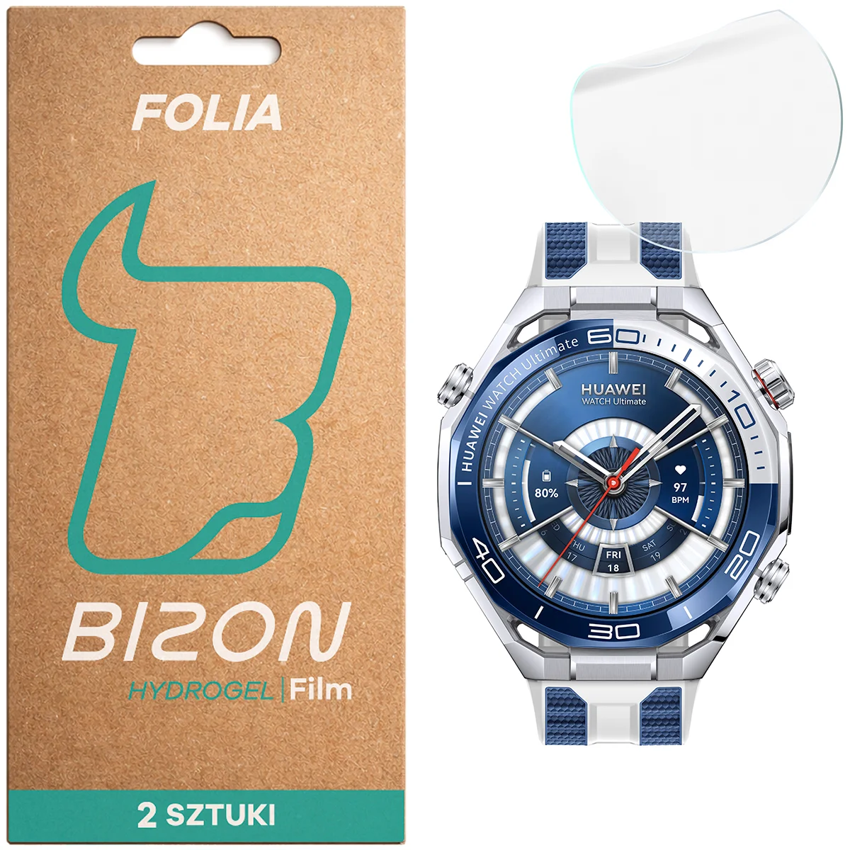 Folia hydrożelowa Bizon Glass Watch Hydrogel dla Huawei Watch Ultimate 2!