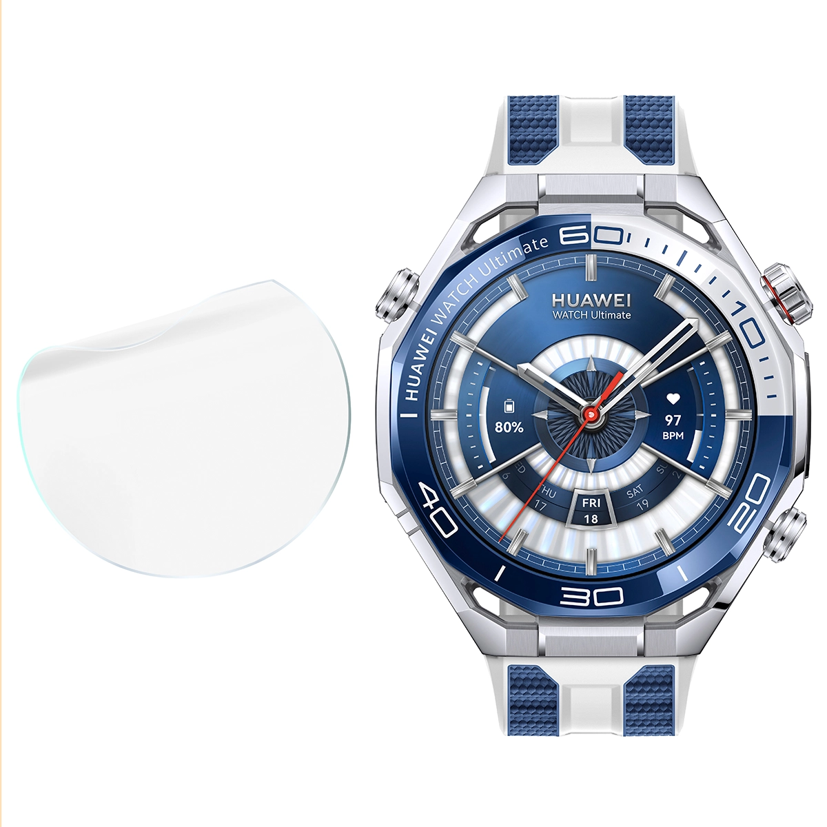 Bizon Glass Watch Hydrogel w zestawieniu z Huawei Watch Ultimate 2!
