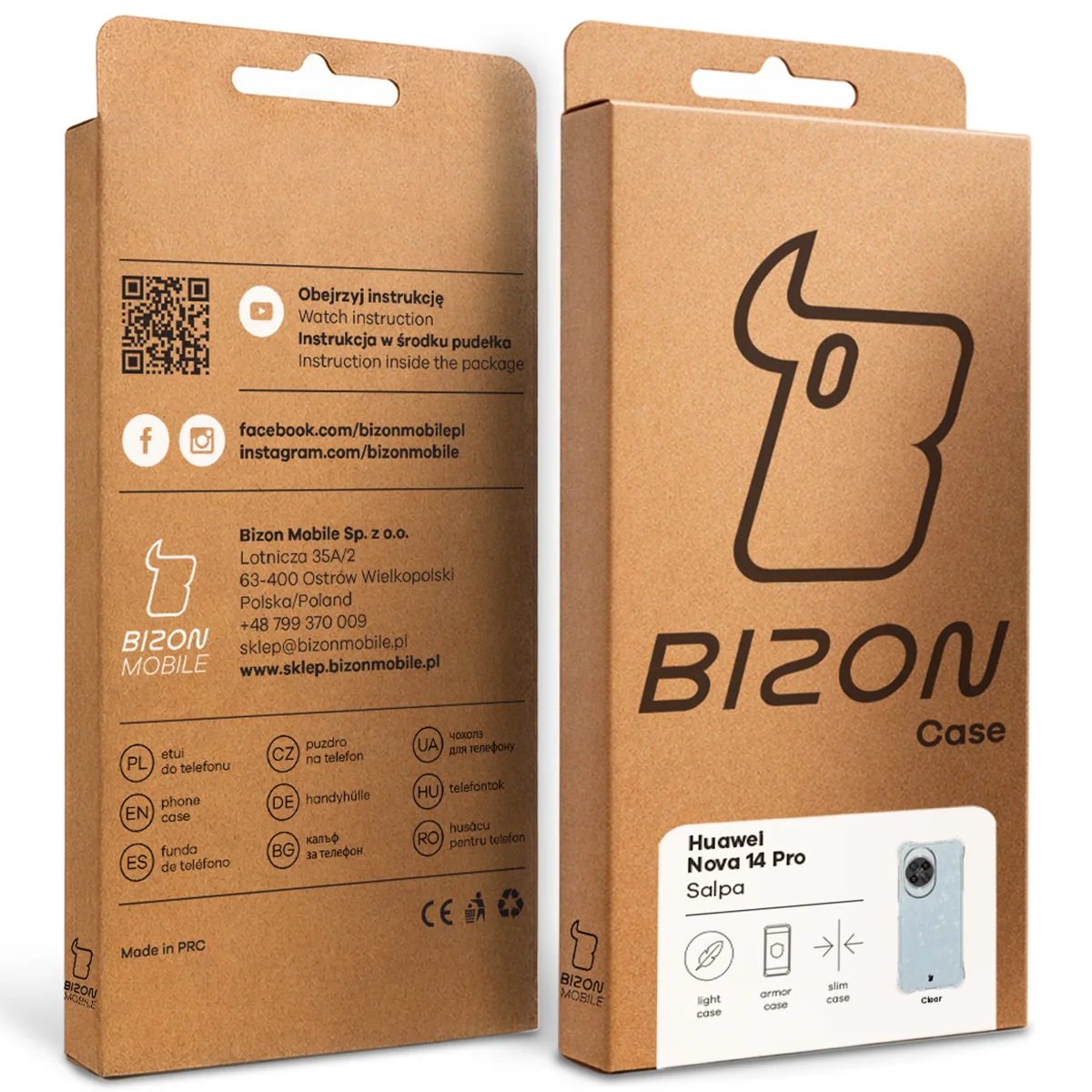 Kraftowe pudełko Bizon Case z dedykowaną etykietą