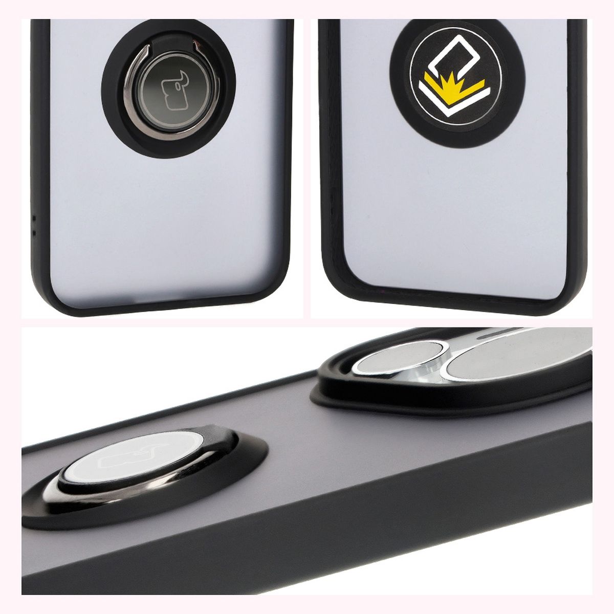 Features of Bizon Case Hybrid Ring: non-slip frame and matte design