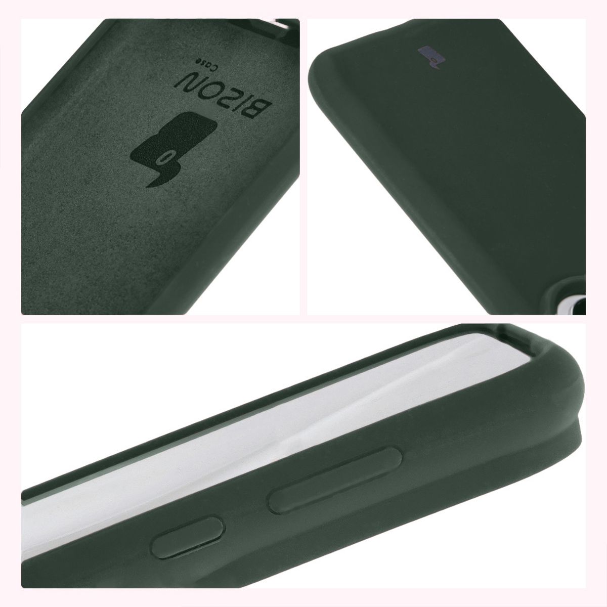 Bizon Soft Case construction: integrated covers, raised edges, and microfiber padding