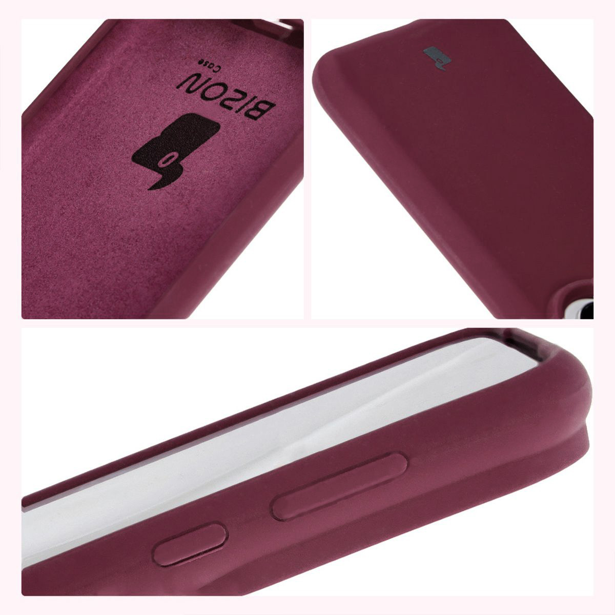 Bizon Soft Case design: integrated covers, raised edges, and microfiber lining