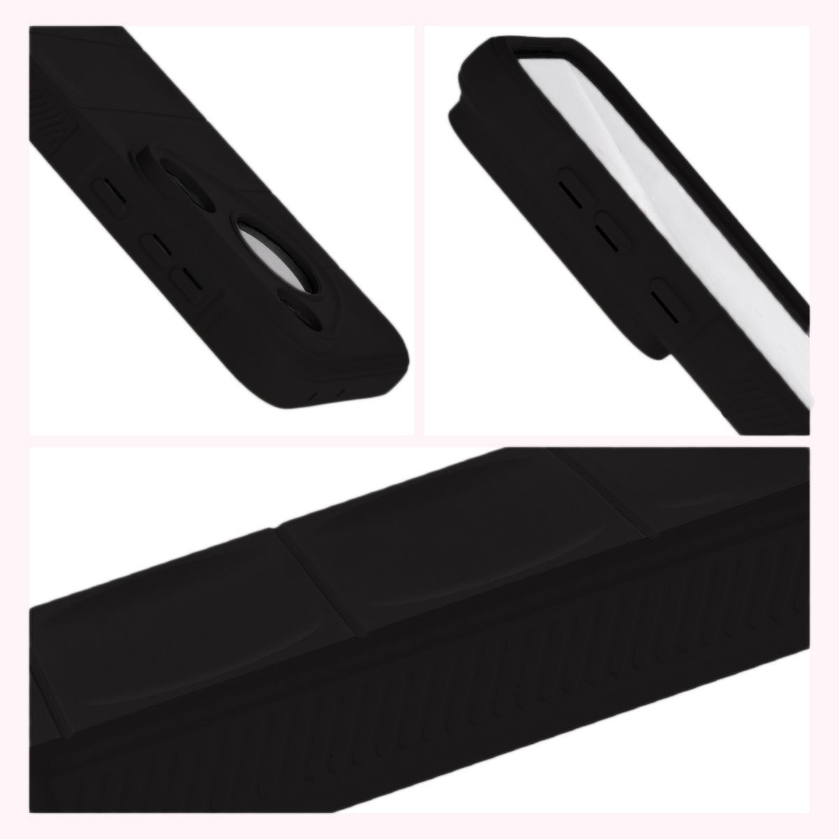 Textured sides and raised edges of the screen and camera in Bison Case Tur