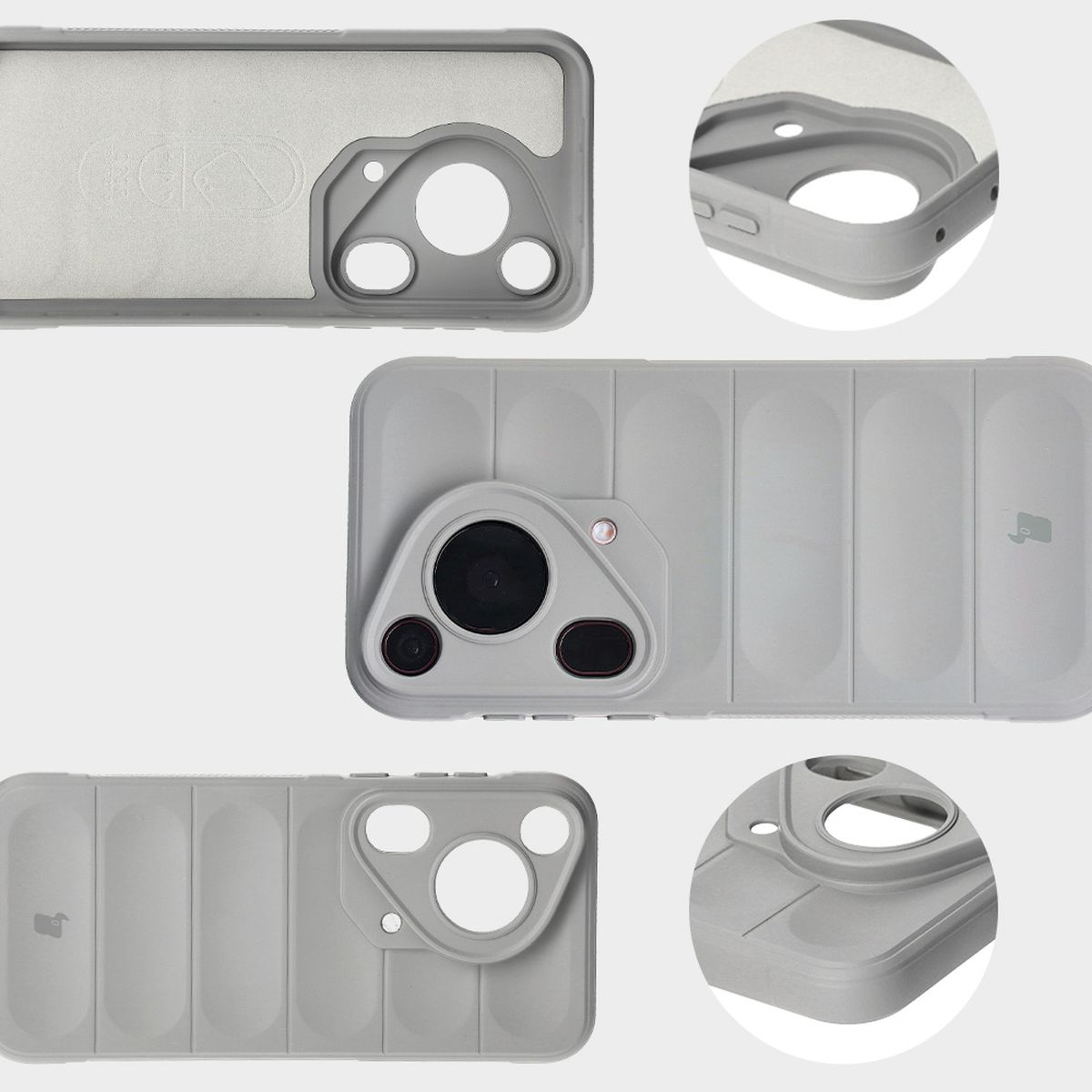 Microfiber lining, grooves on the back, and reinforced corners in the Bizon Case Tur