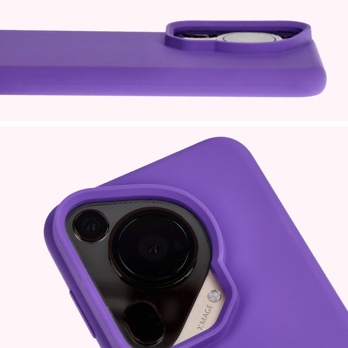 Close-up of the lens cutout in the Bizon Soft Case
