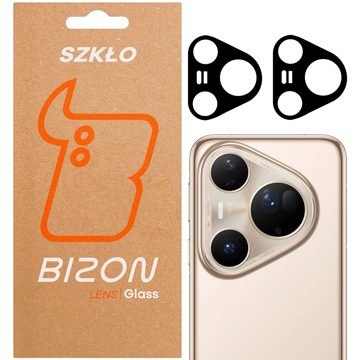 Pudełko i 2 sztuki szkła na aparat Bizon Glass Lens do Huawei Pura 80 Ultrai