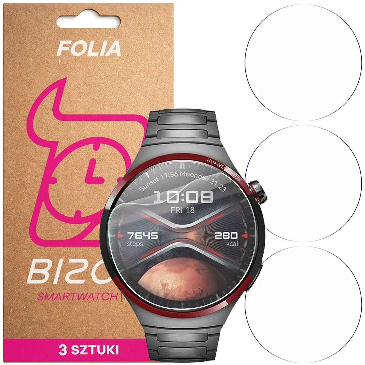 Folia hydrożelowa Bizon Watch Film HydroFlex dla Huawei Watch 4 Pro