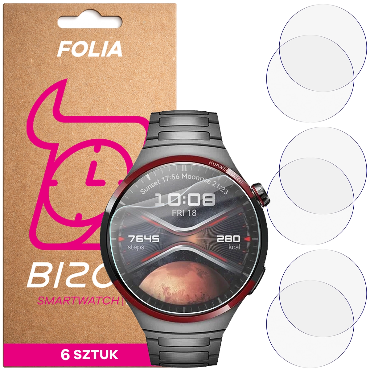 Bison Watch Film HydroFlex hydrogel film for Huawei Watch 4 Pro