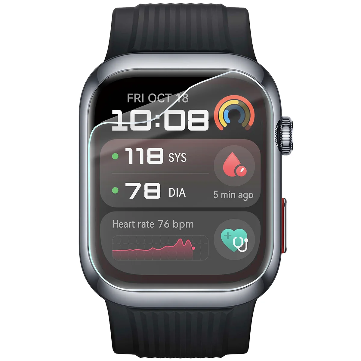 Bizon Watch Film HydroFlex hydrogel film for Huawei Watch D2 on a watch