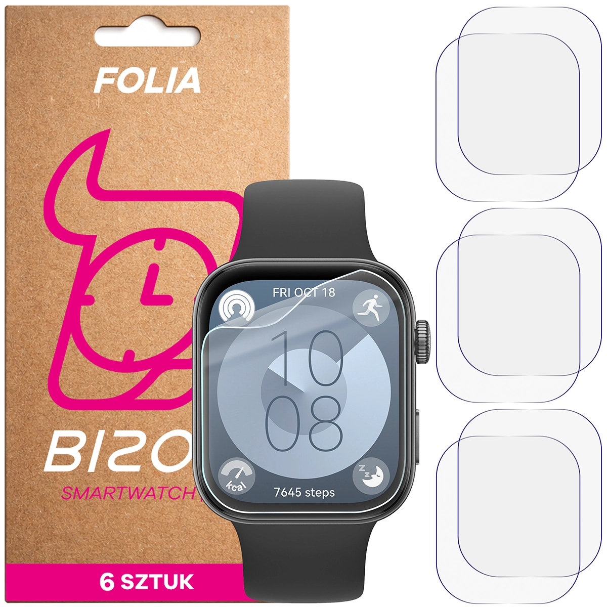 Bison Watch Film HydroFlex hydrogel film for Huawei Watch Fit 3