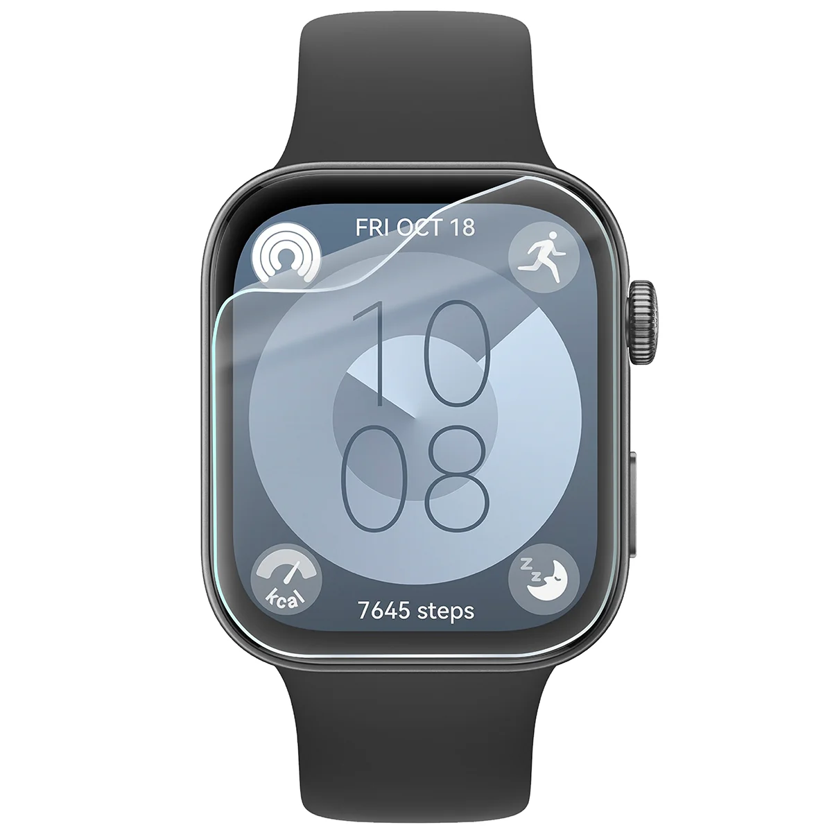 Bison Watch Film HydroFlex hydrogel film for Huawei Watch Fit 3 on the watch