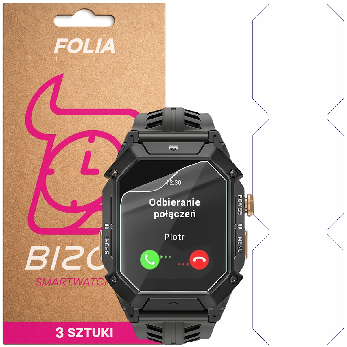 Folia hydrożelowa Bizon Watch Film HydroFlex dla JG Smart JGS-X1