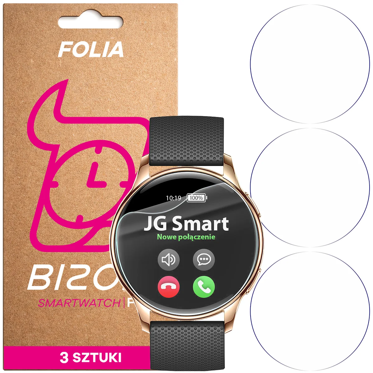 Folia hydrożelowa Bizon Watch Film HydroFlex dla JG Smart V11 / Y11