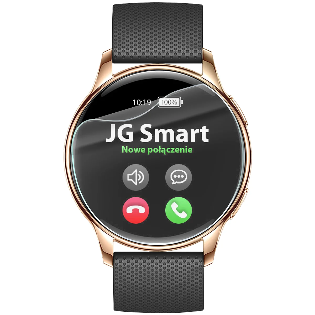 Bison Watch Film HydroFlex hydrogel film for JG Smart V11 / Y11 on the watch