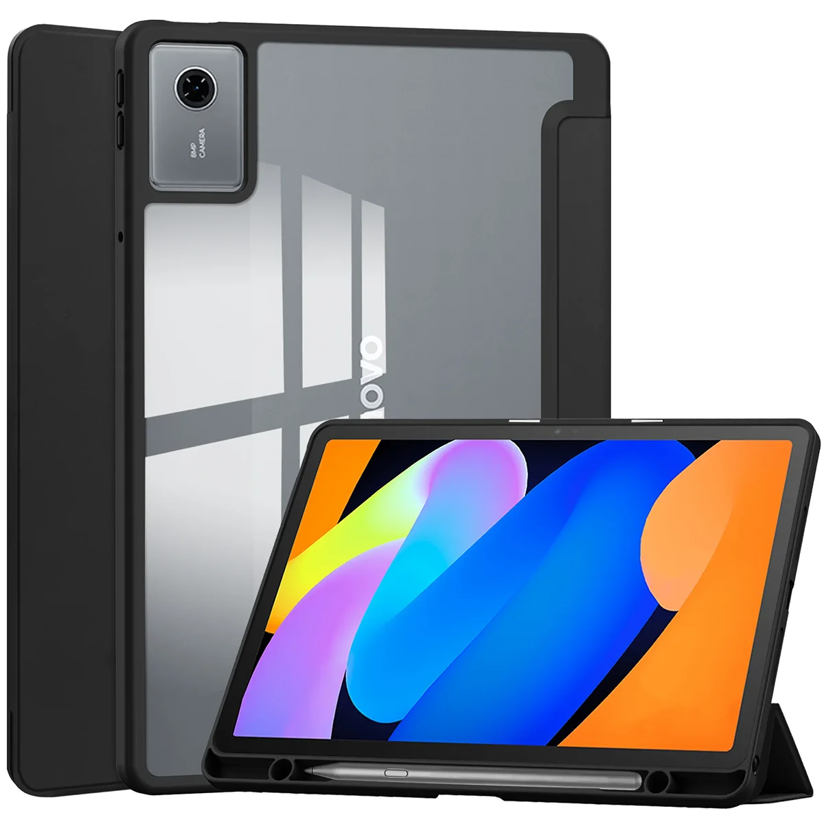 Dedikovaný slot na stylus v pouzdru Bizon Tab Case Clear Matt pro Lenovo Idea Tab 11