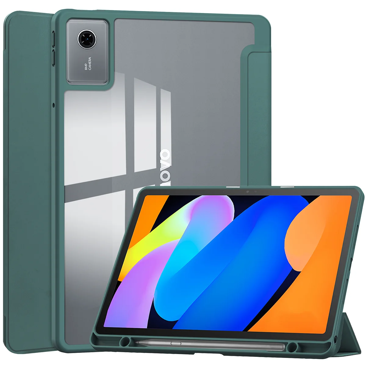 Dedicated stylus slot in the Bizon Tab Case Clear Matt for Lenovo Idea Tab 11