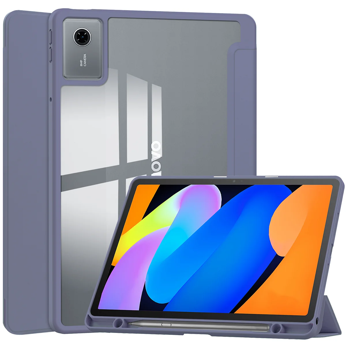 Dedicated stylus slot in the Bizon Tab Case Clear Matt for Lenovo Idea Tab 11