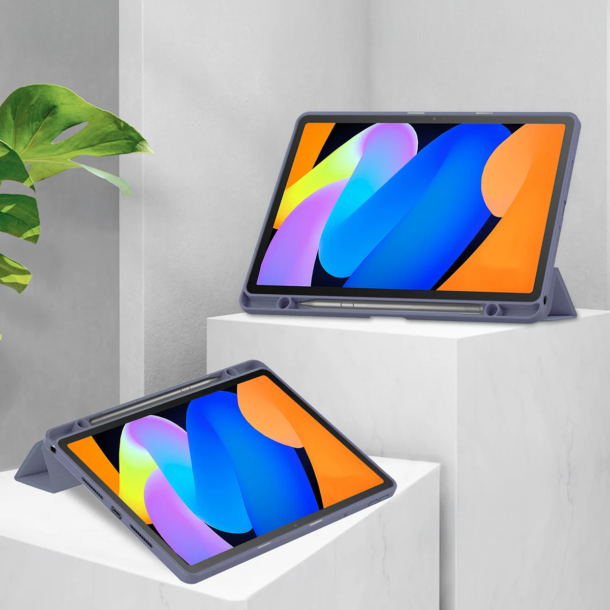Stand function in the Bizon Tab Case Clear Matt for Lenovo Idea Tab 11