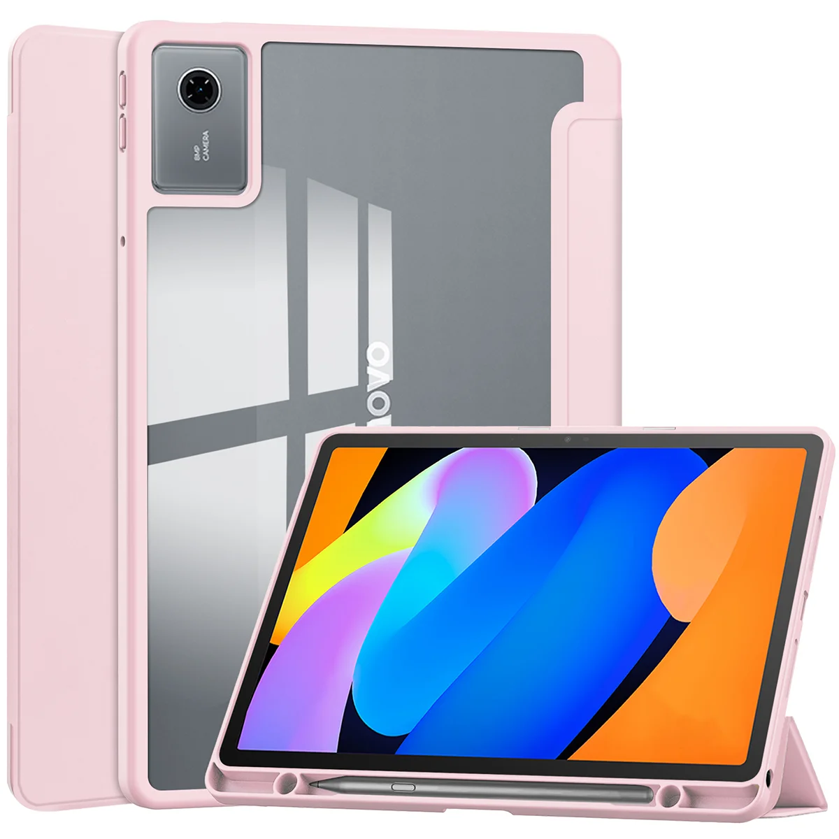 Dedicated stylus slot in the Bizon Tab Case Clear Matt for Lenovo Idea Tab 11