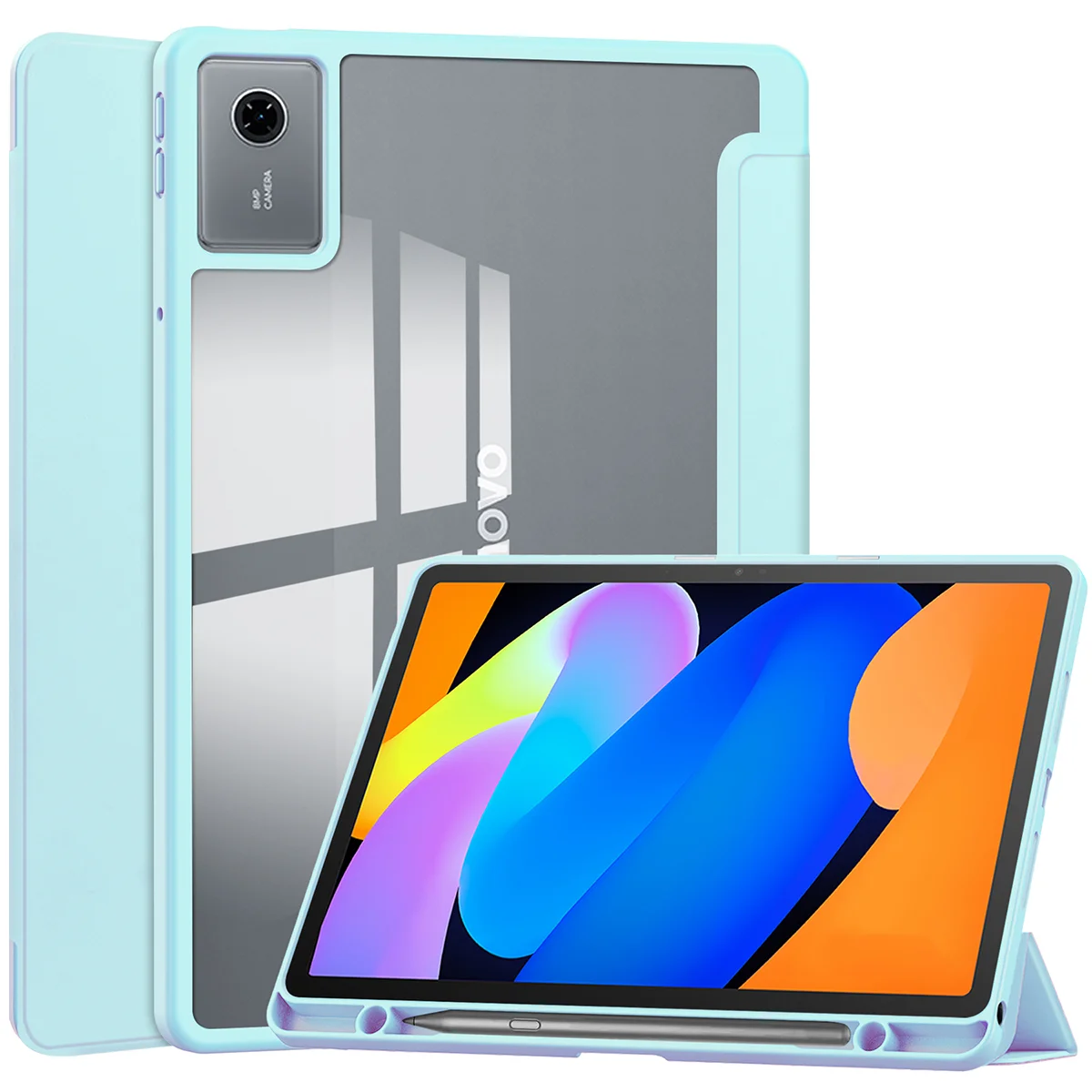 Dedicated stylus slot in the Bizon Tab Case Clear Matt for Lenovo Idea Tab 11