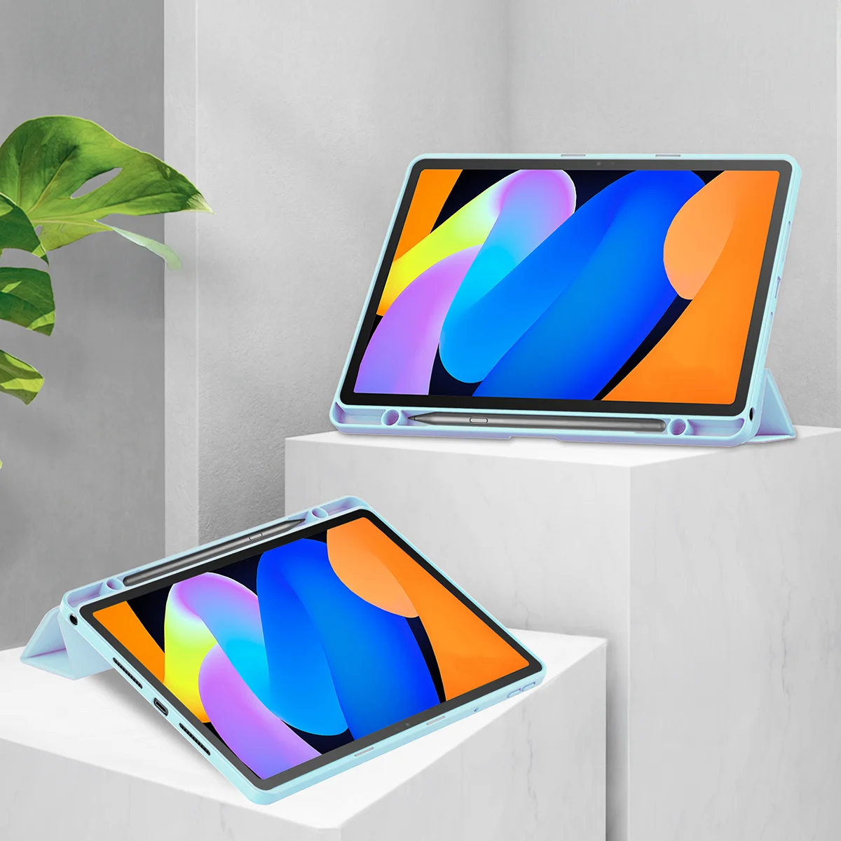 Stand function in the Bizon Tab Case Clear Matt for Lenovo Idea Tab 11