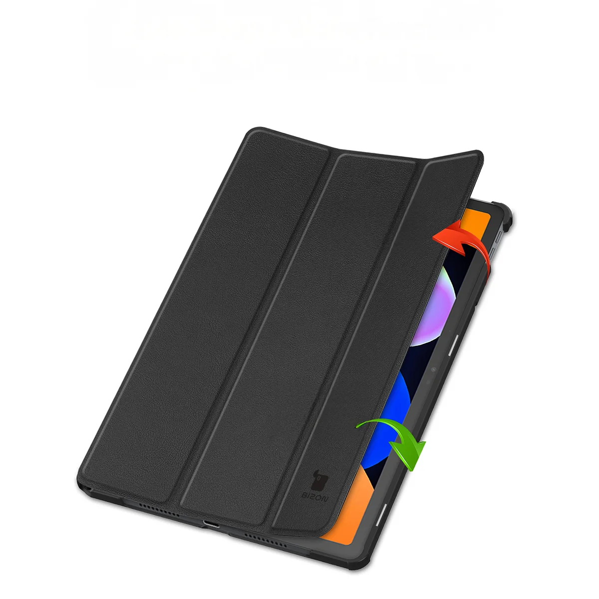 Etui z klapką Bizon Case Tab Croc od frontu do Lenovo Idea Tab 11