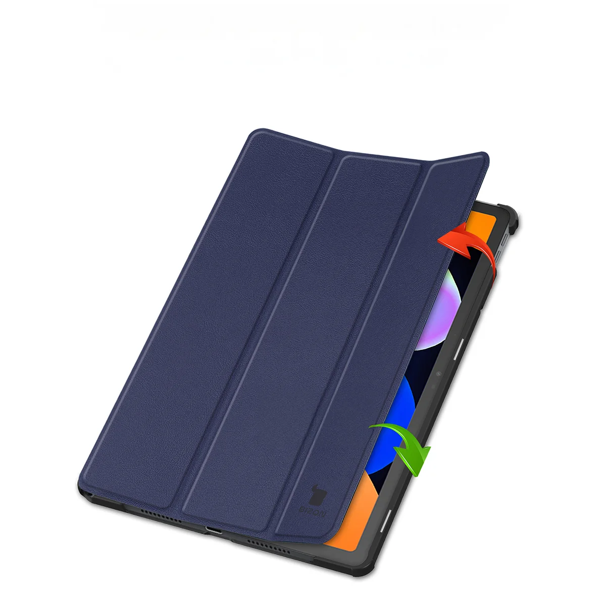 Etui z klapką Bizon Case Tab Croc od frontu do Lenovo Idea Tab 11