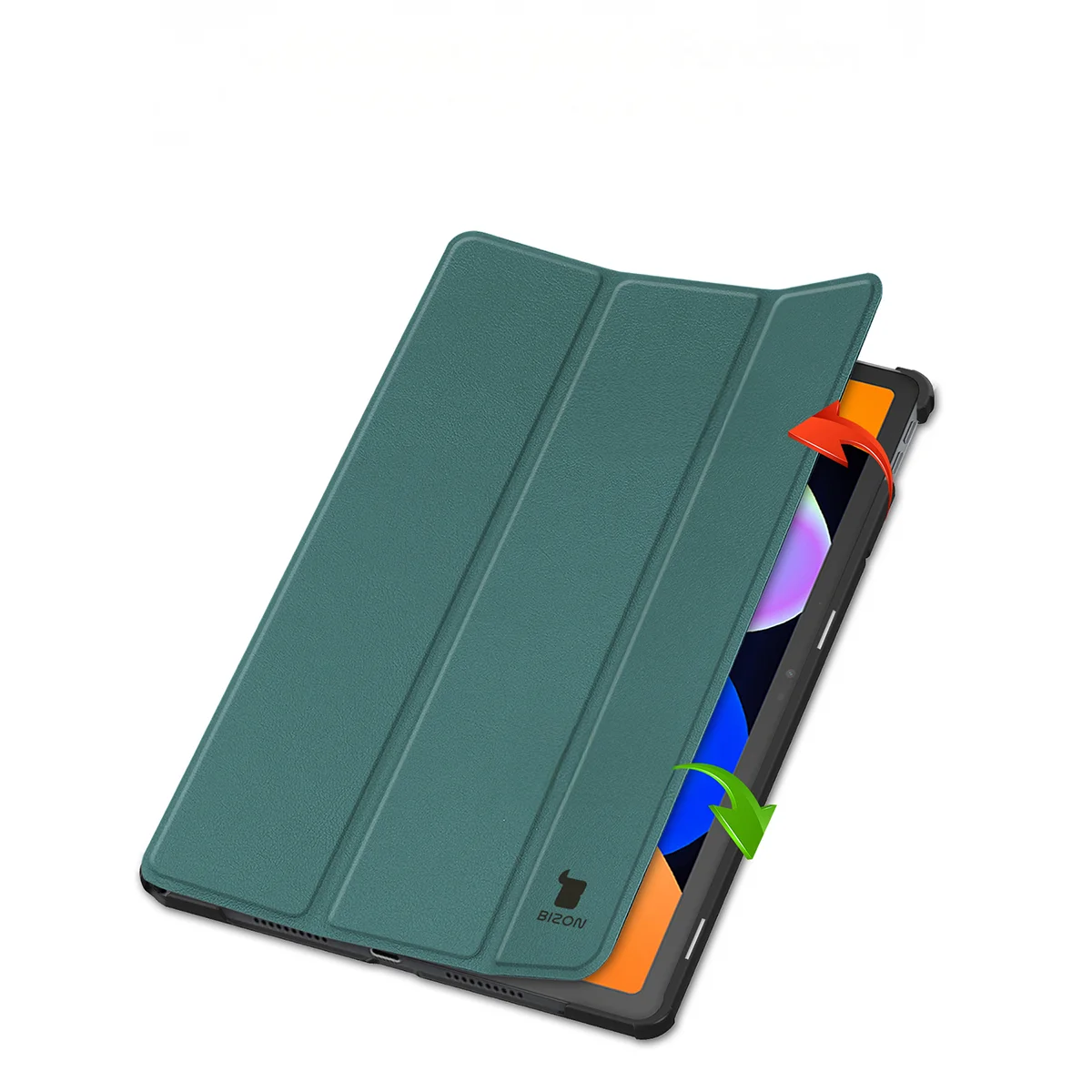 Etui z klapką Bizon Case Tab Croc od frontu do Lenovo Idea Tab 11