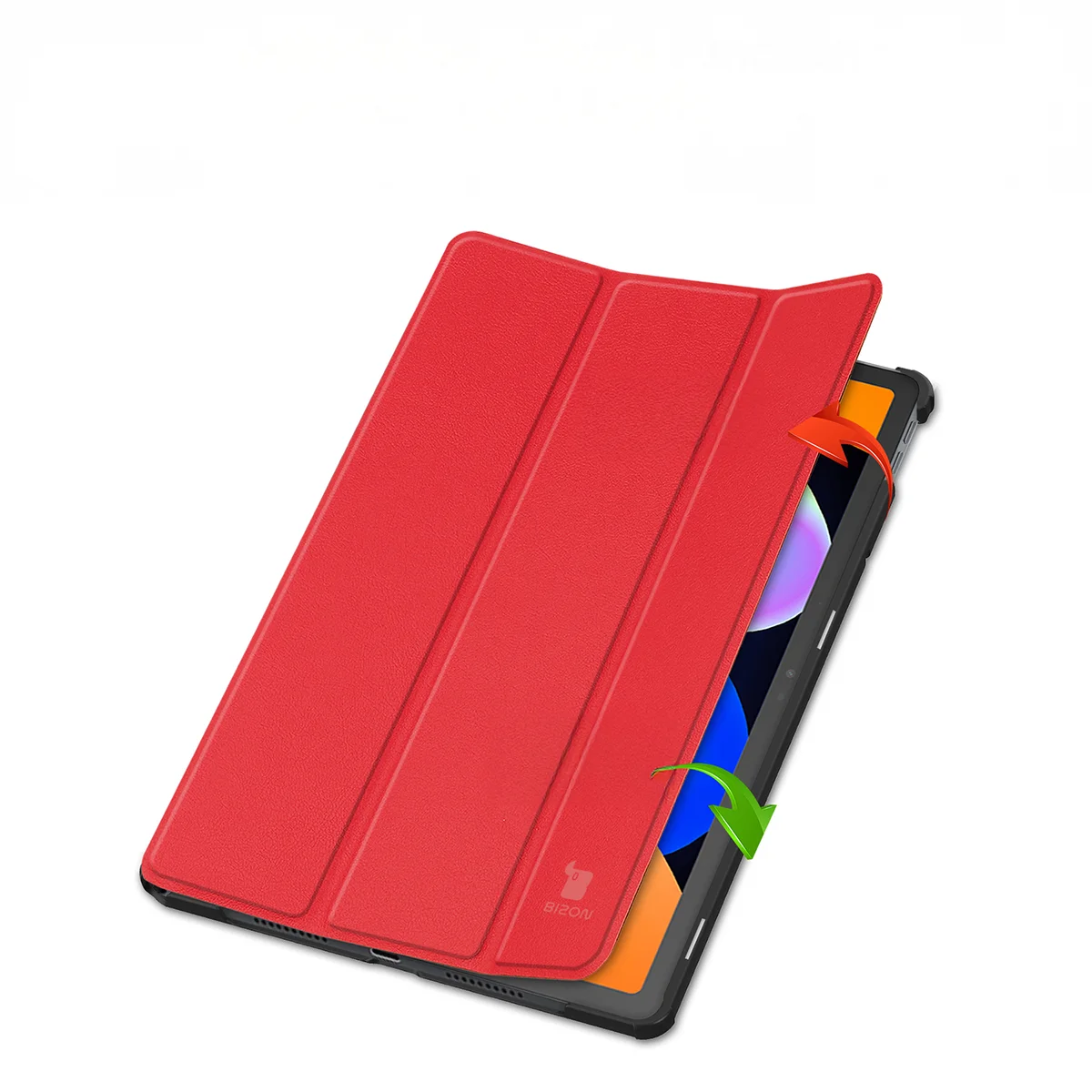 Etui z klapką Bizon Case Tab Croc od frontu do Lenovo Idea Tab 11