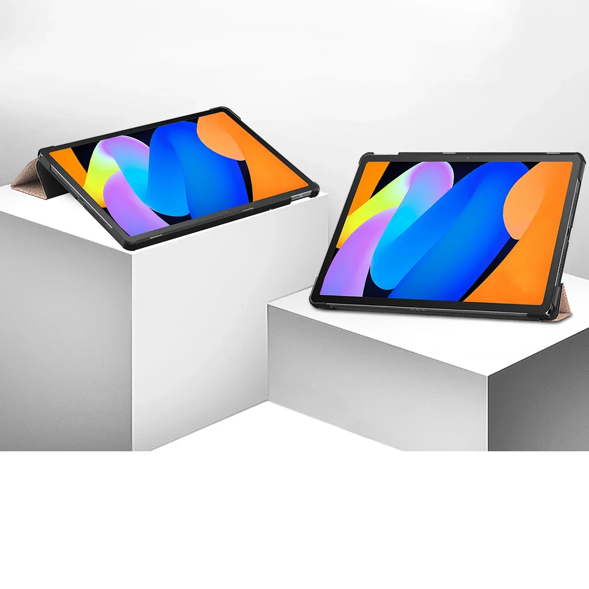 Bizon Case Tab Croc flap case on stands set at two angles for Lenovo Idea Tab 11
