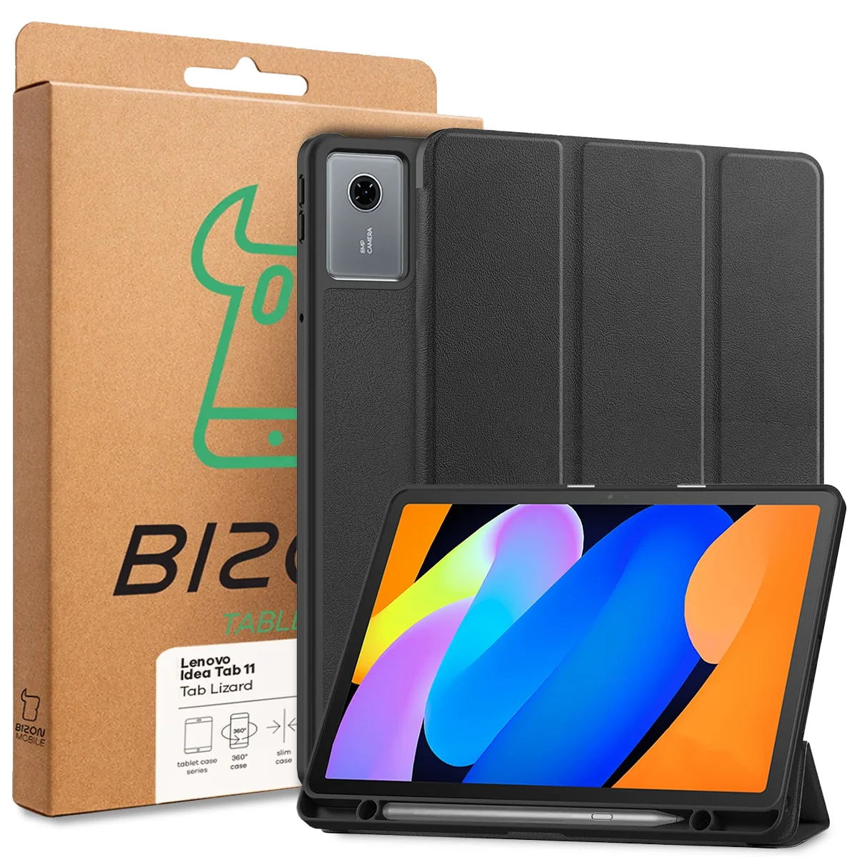 Front of the Bizon Case box with a dedicated label for Lenovo Idea Tab 11