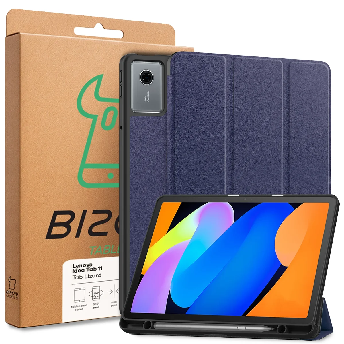 Front of the Bizon Case box with a dedicated label for Lenovo Idea Tab 11