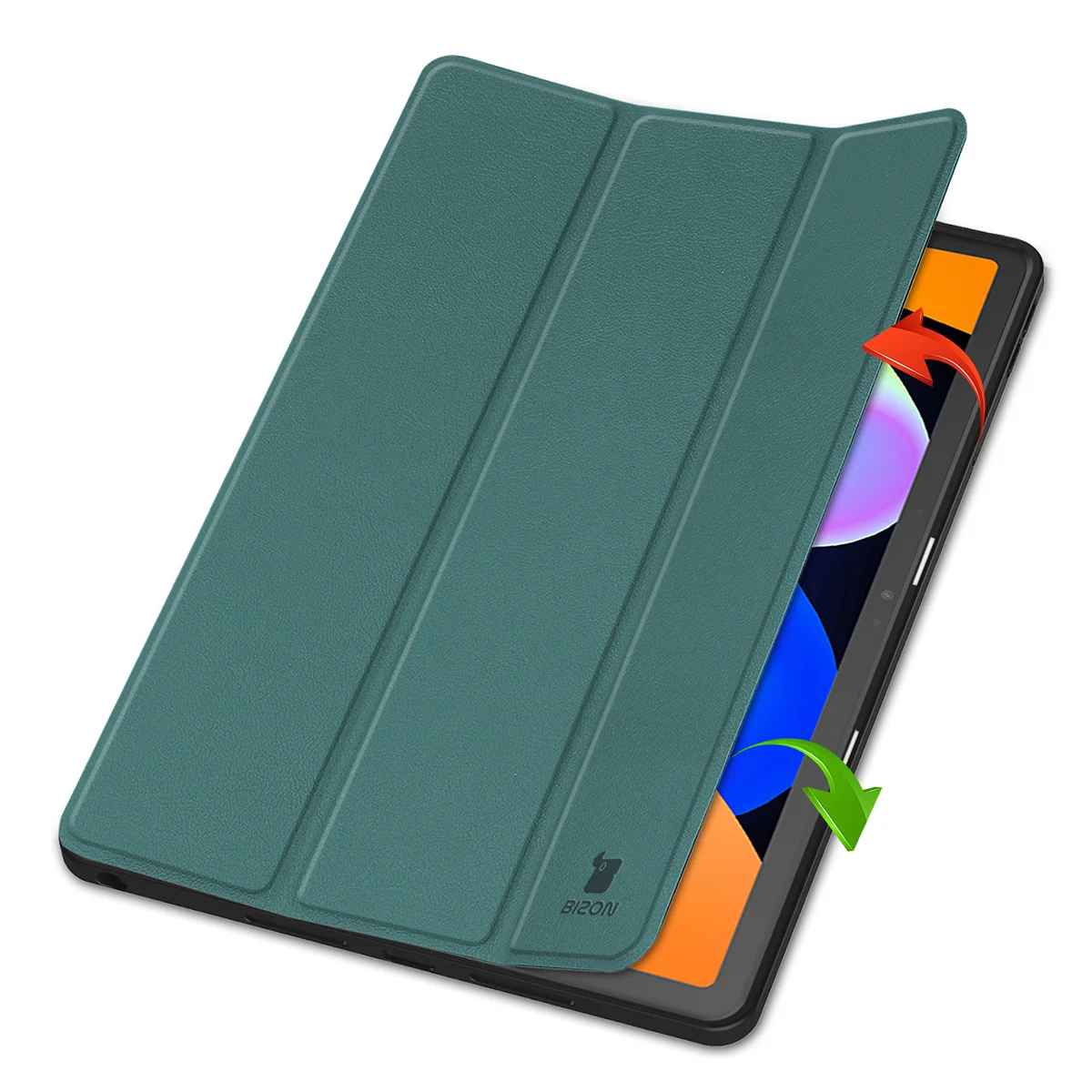 Two cases standing on risers, showcasing the function of converting into a stand for Lenovo Idea Tab 11