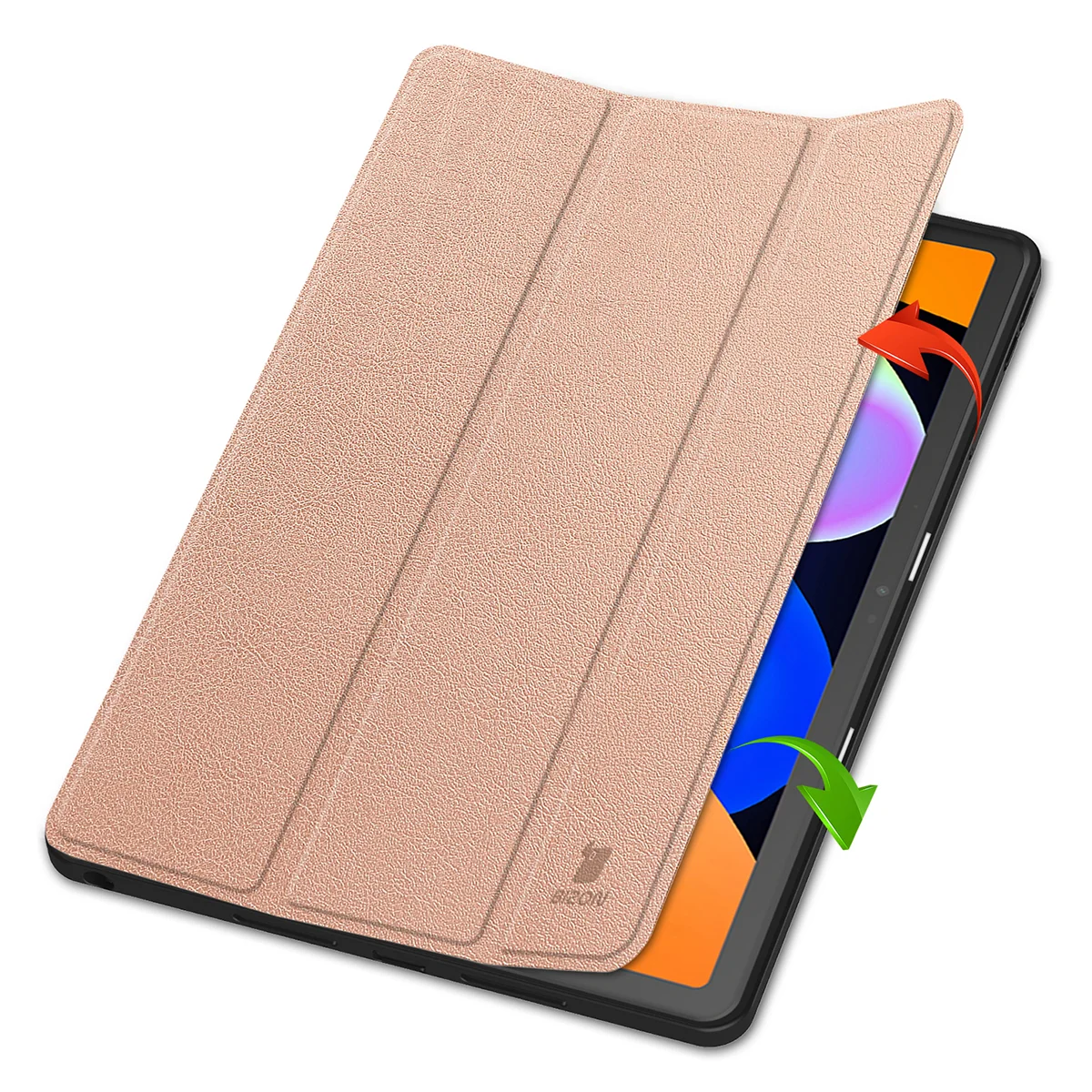 Two cases standing on risers, showcasing the function of converting into a stand for Lenovo Idea Tab 11