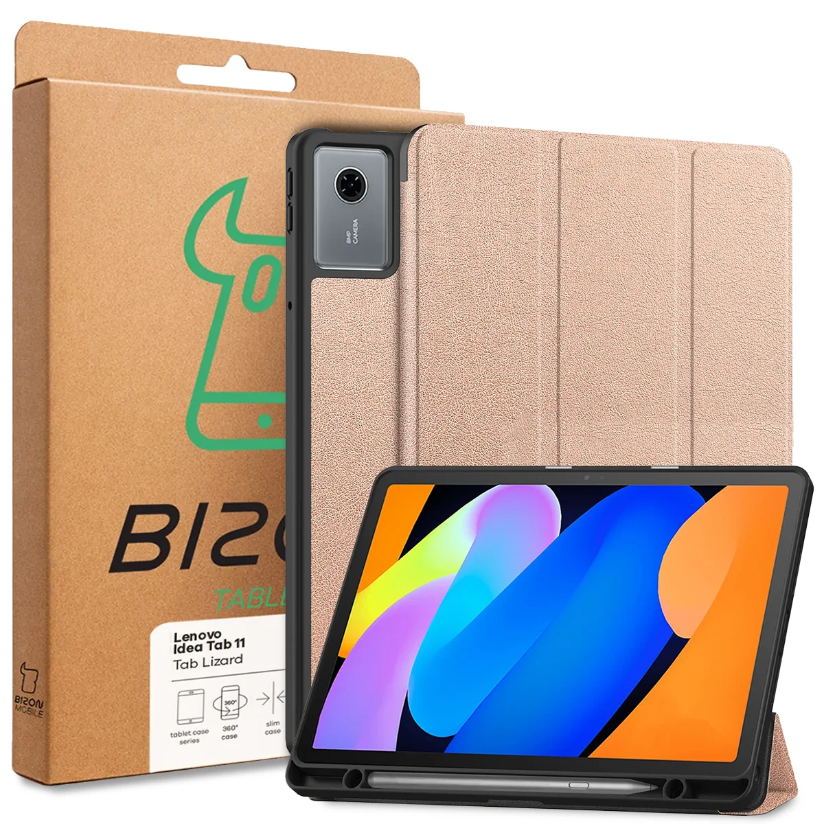 Front of the Bizon Case box with a dedicated label for Lenovo Idea Tab 11