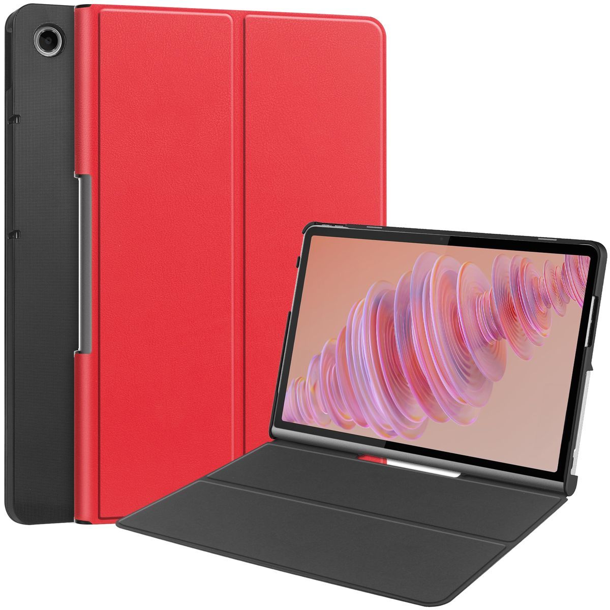 Husa cu clapetă Bizon Case Tab Croc pentru Lenovo Tab Plus 11.5 2024, roșie