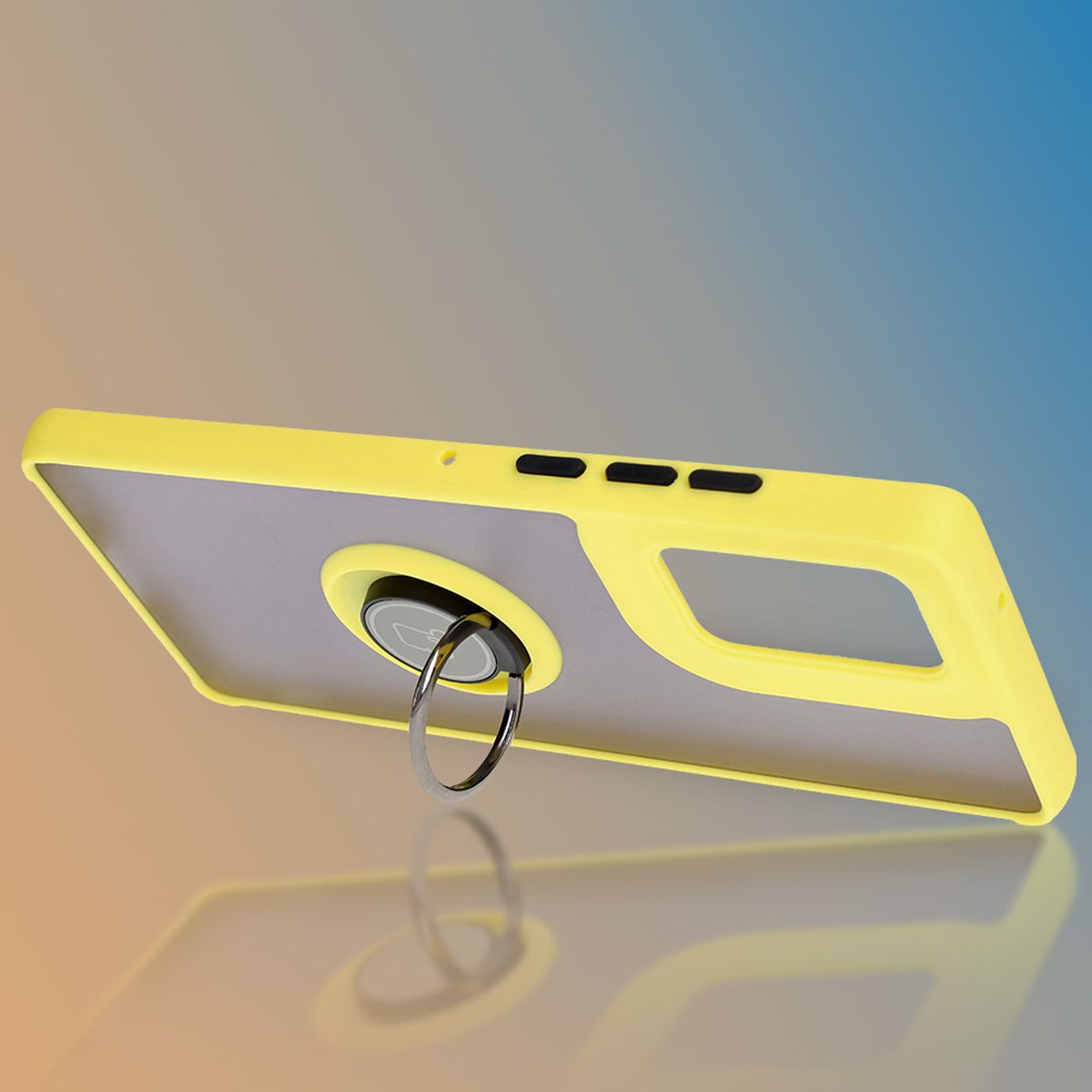 Grip used as a stand in Bizon Hybrid Ring case