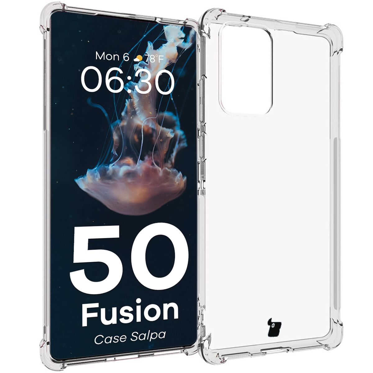 Transparent Bizon Case Salpa for Motorola Edge 50 Fusion