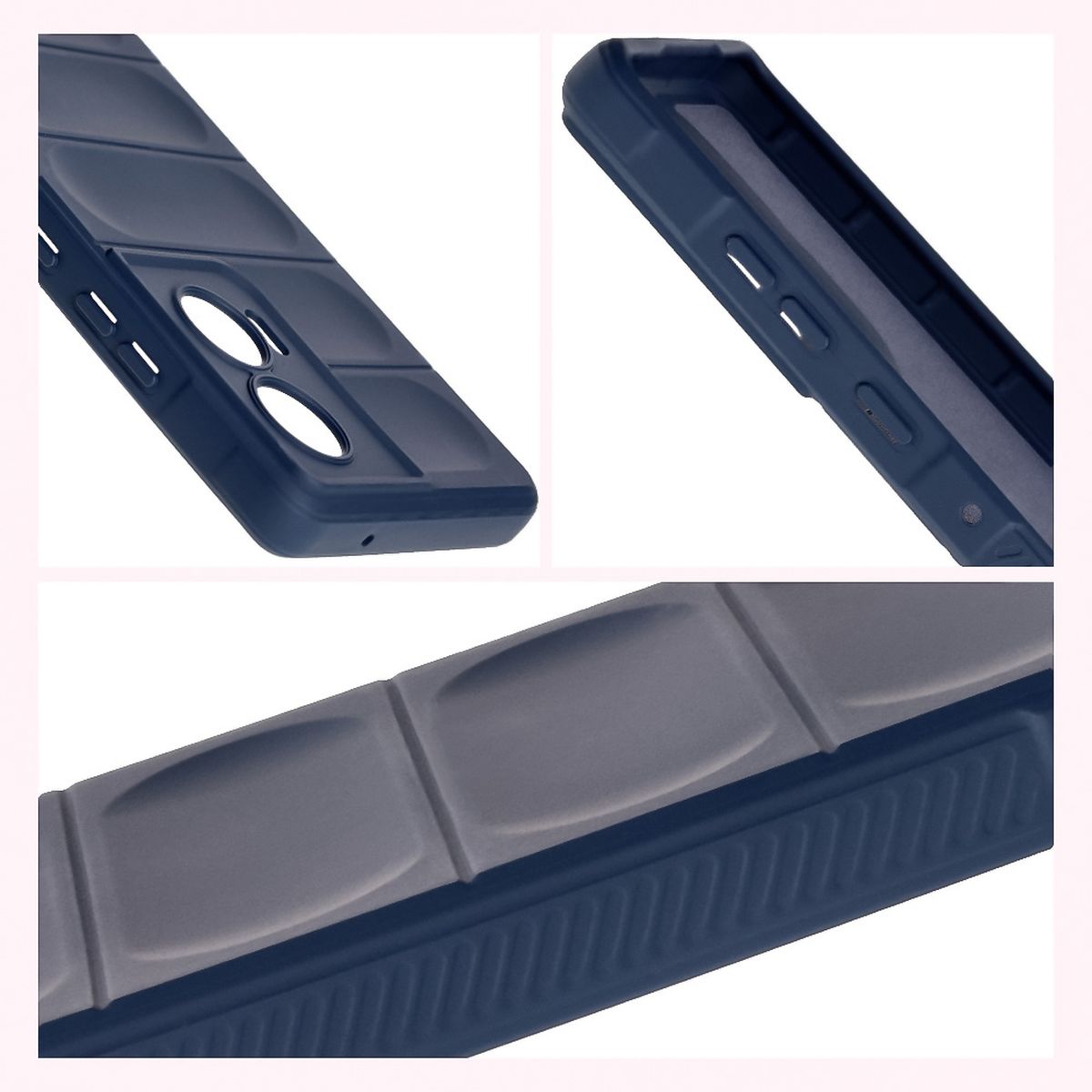 Textured sides and raised edges of the screen and camera in Bizon Case Tur