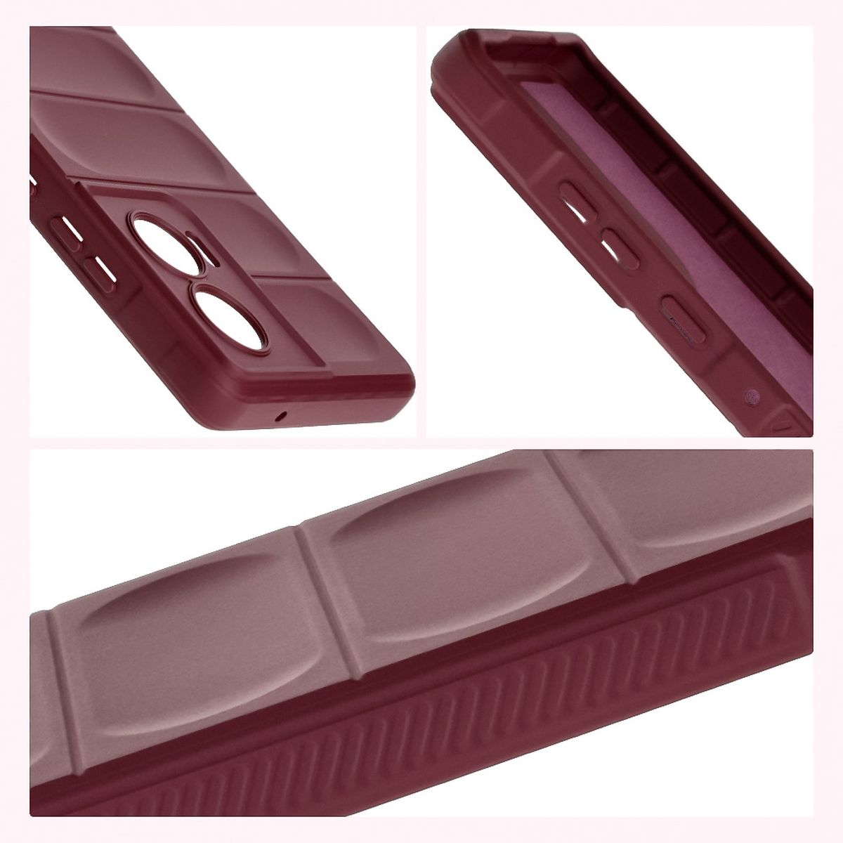 Strukturierte Seiten und erhöhte Kanten für Bildschirm und Kamera im Bizon Case Tur