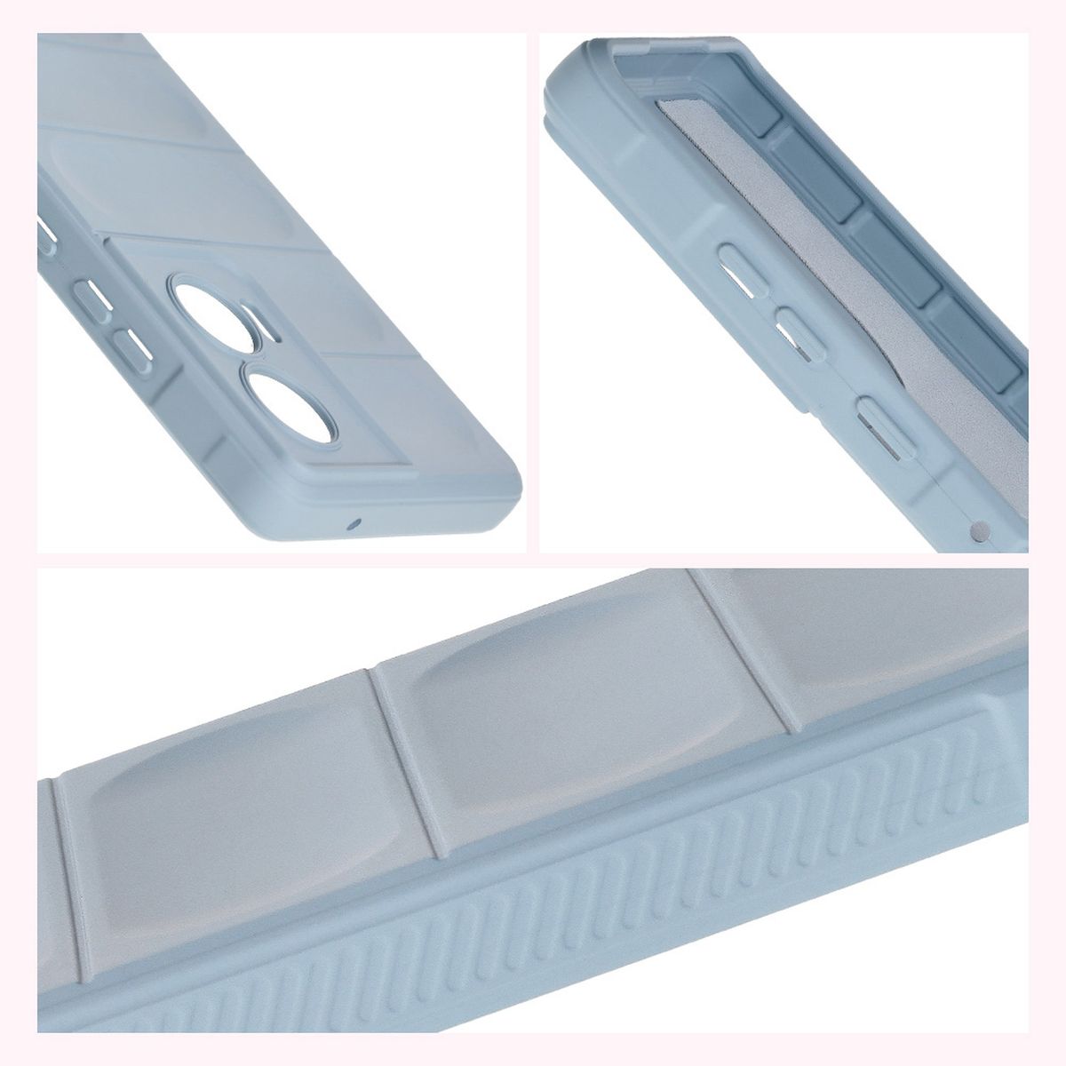 Textured sides and raised edges of the screen and camera in Bison Case Tur