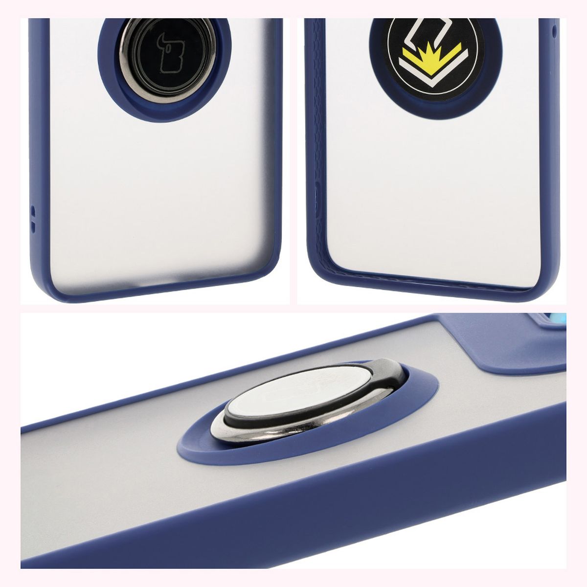 Caracteristici Bizon Case Hybrid Ring: ramă antiderapantă și design mat