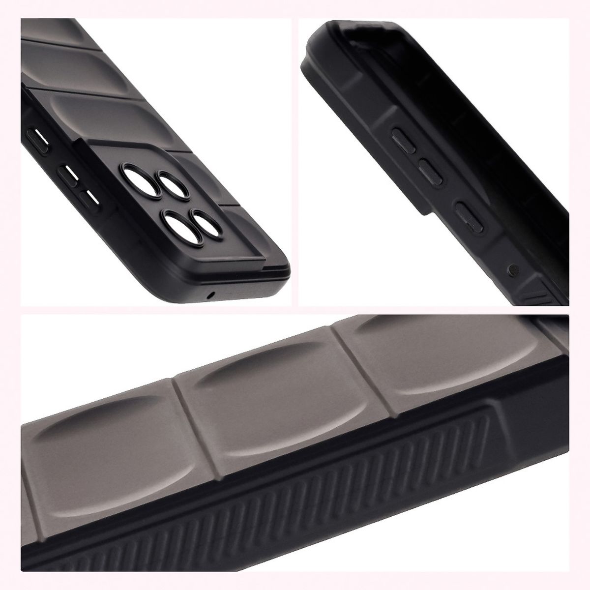 Textured sides and raised edges of the screen and camera in Bison Case Tur