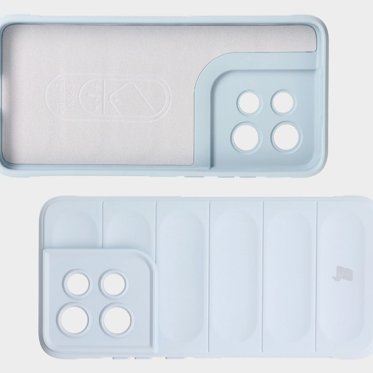 Microfiber lining, grooves on the back, and reinforced corners in Bizon Case Tur