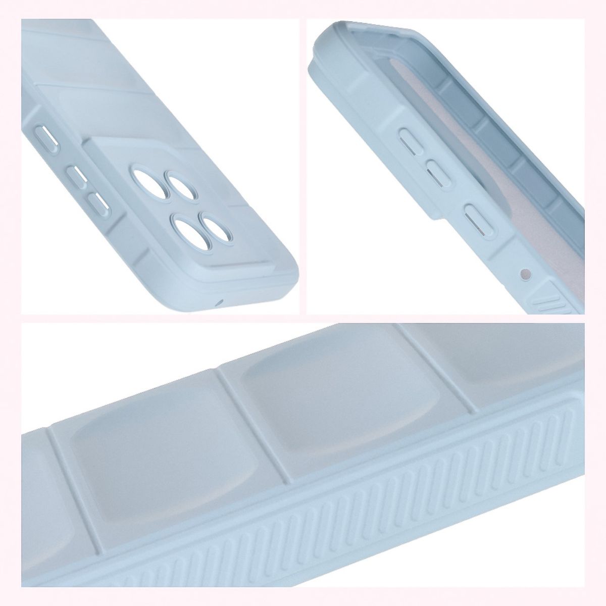 Textured sides and raised edges of the screen and camera in Bizon Case Tur